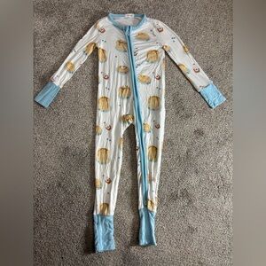 Angel Dear Pancakes Bamboo Zipper Pajamas Toddler 3T bamboo pajamas